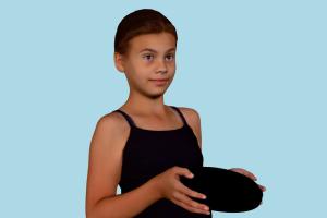 Holly Posed Kid young, child, children, kids, kid, posed, girl, female, people, scanned, renderpeople